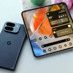 Google Pixel 9 Pro Fold main display showing color accuracy and screen crease test