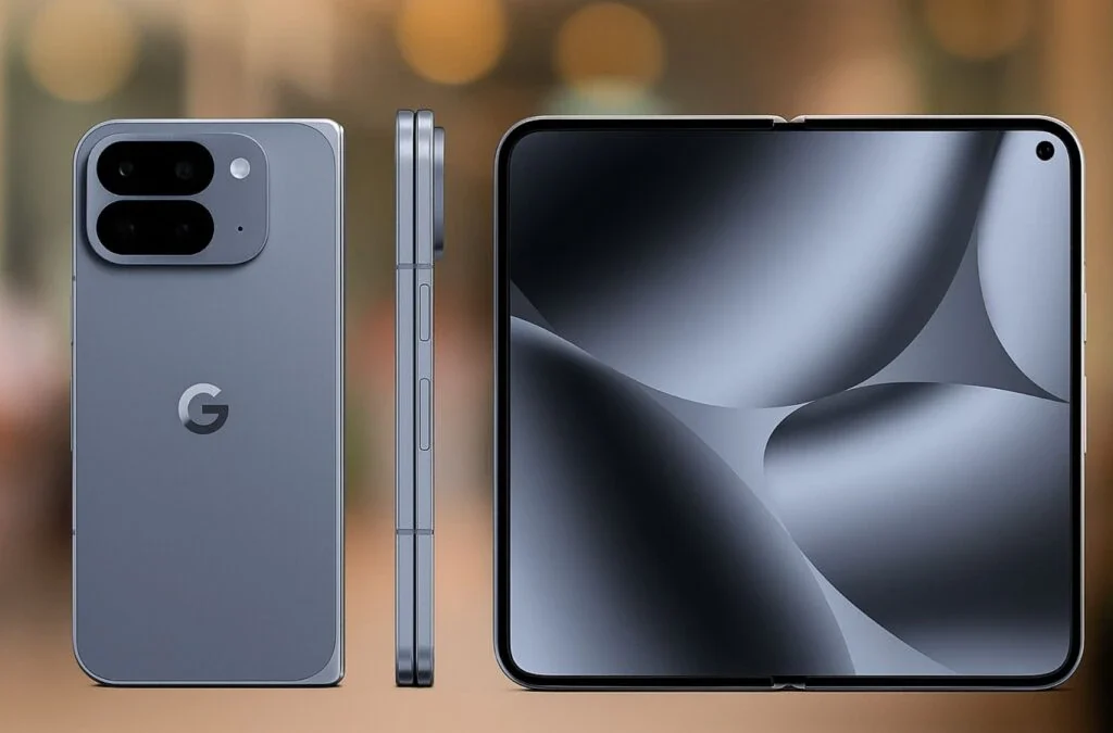 Google Pixel 10 Pro Fold review displaying camera module and outer hinge build