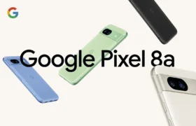 Google Pixel 8a Review showcasing matte back design and camera visor