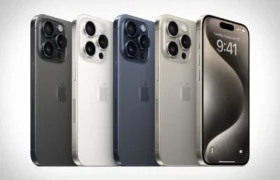 Apple iPhone 15 Pro Review displaying titanium frame and screen