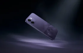 Oppo K14 review unit showing display and rear camera module