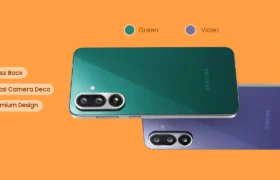 Samsung Galaxy F56 Review showing display design and camera module