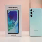 Samsung M55 review and durability test showing back panel