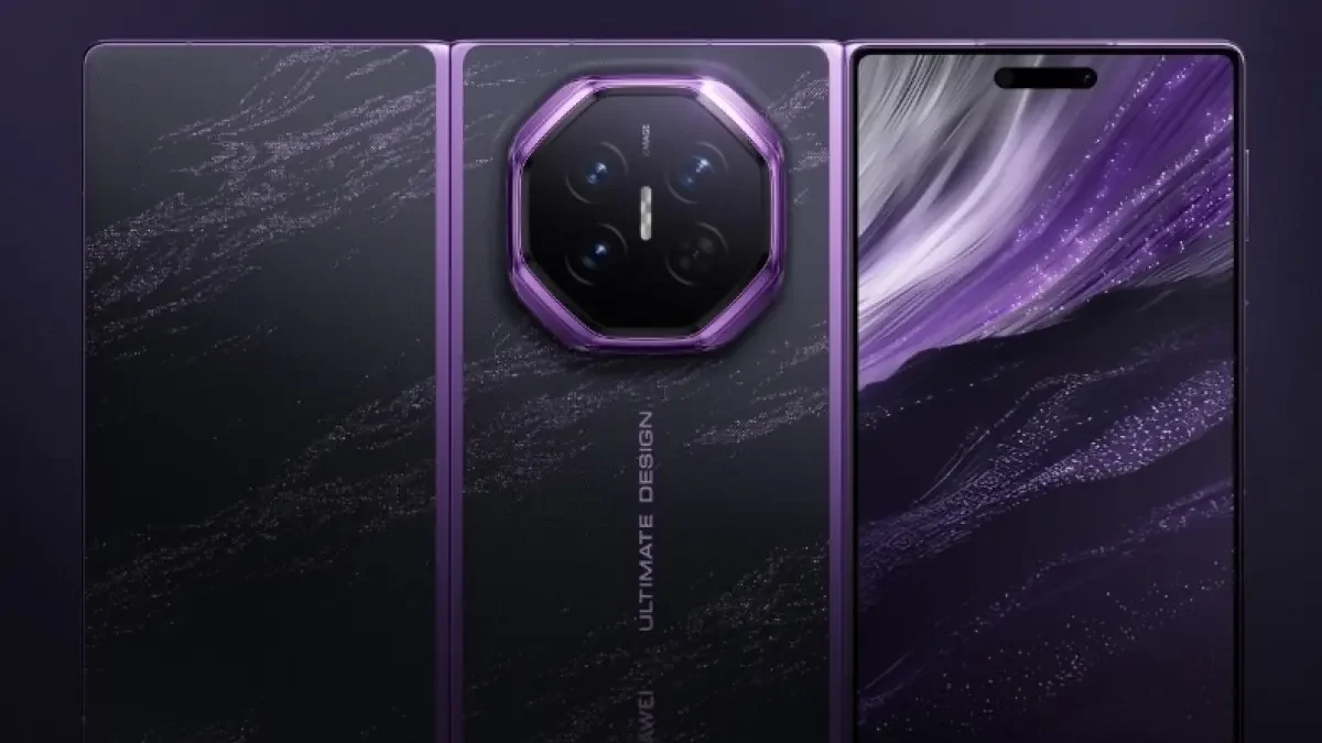 Huawei Mate XT Ultimate Design tri-fold smartphone unfolded display