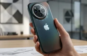 iPhone 20 Leaks quad curved all glass display front view