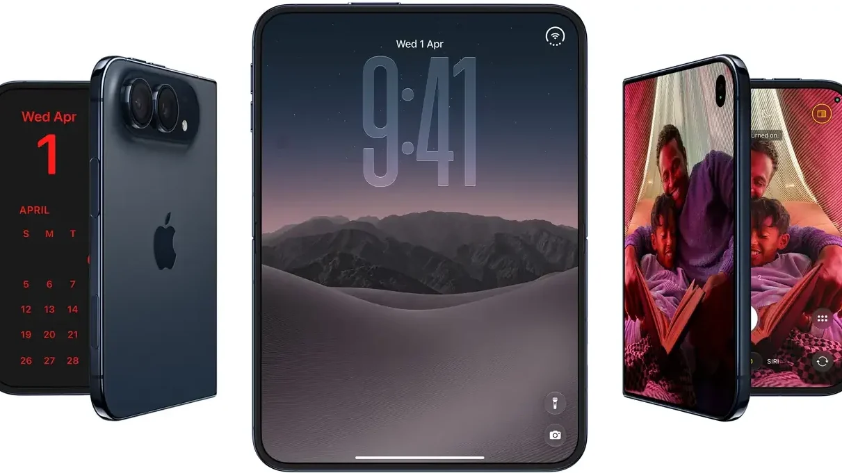 iPhone Duo Foldable Concept डुअल स्क्रीन और 360 डिग्री हिंज डिजाइन