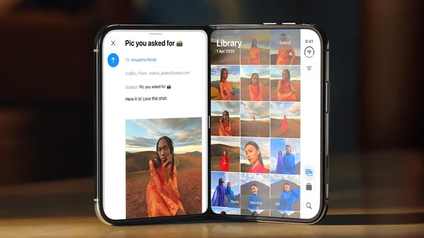 iPhone Duo Price in India फोल्डेबल स्मार्टफोन डिस्प्ले