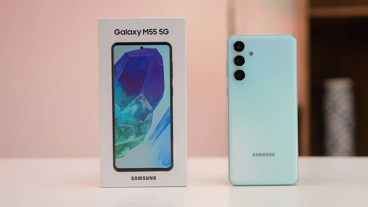 Samsung M55 review and durability test showing back panel
