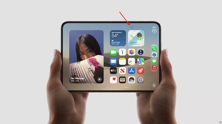 under-display Face ID technology sensors placed beneath foldable smartphone glass