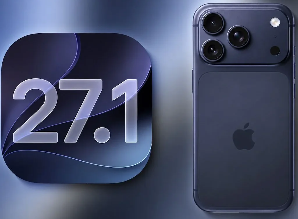 iOS 27.1 exclusive update showing on unfolded iPhone Duo display