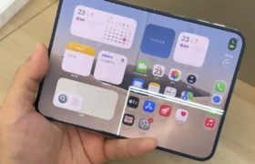 broken iPhone Duo units showing cracked glass and deep crease wear
