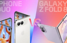 iPhone duo vs Galaxy Z Fold 8 camera modules positioned side by side