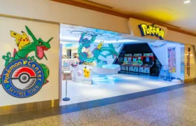 permanent Pokémon store in London retail entrance concept display