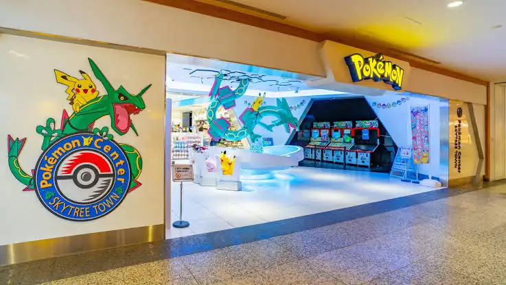permanent Pokémon store in London retail entrance concept display