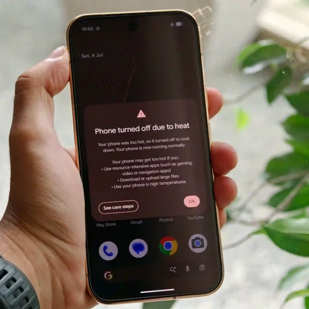 Pixel 10 overheating issue causing system lag and thermal throttle warnings