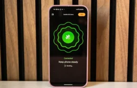 Pixel 9 Satellite SOS interface sending emergency coordinates