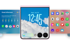 Samsung Galaxy OS rebrand concept on futuristic smartphone screen