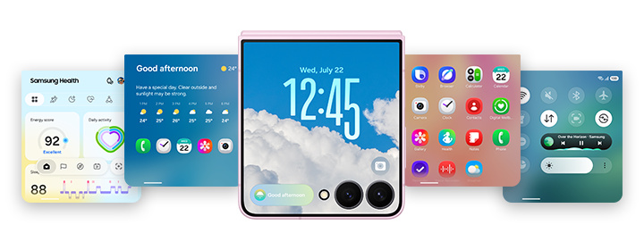 Samsung Galaxy OS rebrand concept on futuristic smartphone screen
