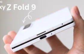 Samsung Galaxy Z Fold 9 ultra slim concept showing folding screen