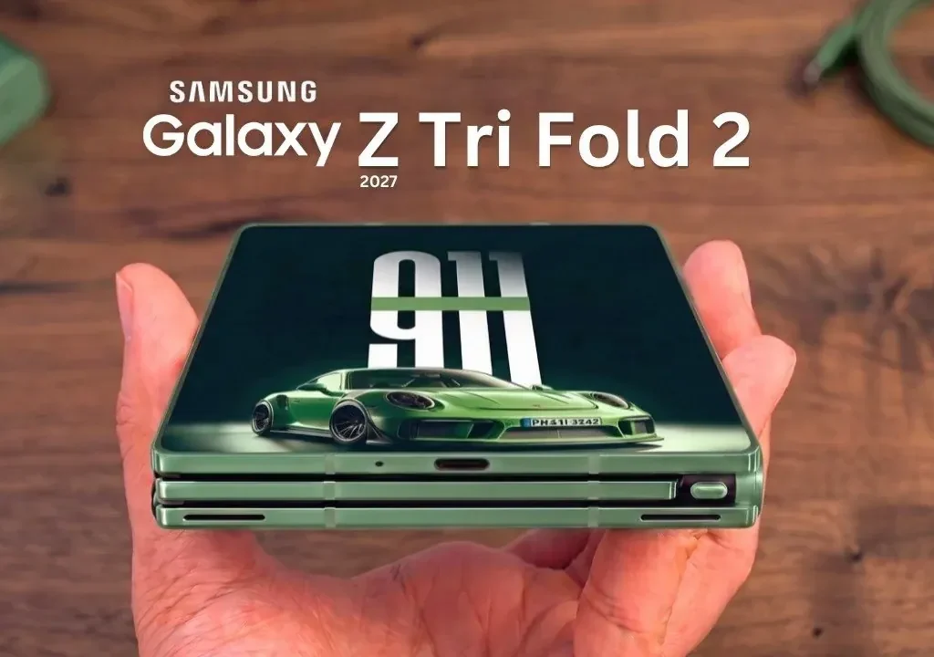 Samsung Galaxy Z TriFold 2 concept showing ultra-thin dual hinge mechanism
