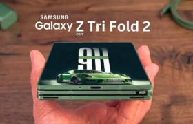 Samsung Galaxy Z TriFold 2 concept showing ultra-thin dual hinge mechanism